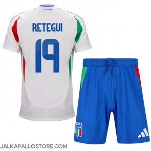 Italia Mateo Retegui #19 Vieraspaita Lapsille EM-Kisat 2024 Lyhythihainen (+ shortsit)